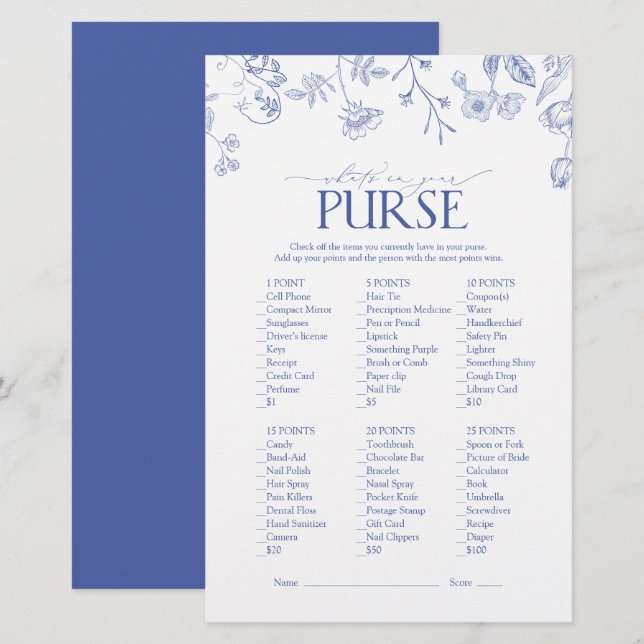 Papier Jeu de Fête des mariées victorienne bleu et blanc (Devant / Derrière)