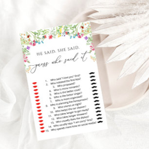 Papier Jeu de Fêtes des mariées florales Fleurs sauvages