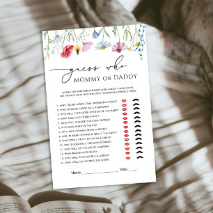 Papier Jeu de fleurs sauvages Maman ou Papa Bébé