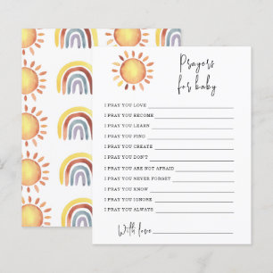 Papier Jeu de la fête Sunshine prières pour bébé