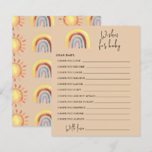 Papier Jeu de la partie arc-en-ciel Boho   voeux pour béb