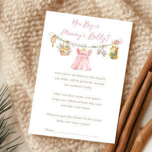 Papier Jeu de la taille du ventre de maman pour une fille