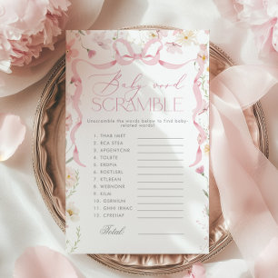 Papier Jeu de lettres désordonnées bébé Arc rose fleur sa