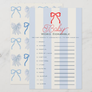 Papier Jeu de lettres mélées pour bébé à l'arc rouge et r