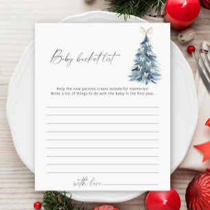 Papier Jeu de liste de choses à faire pour bébé en hiver