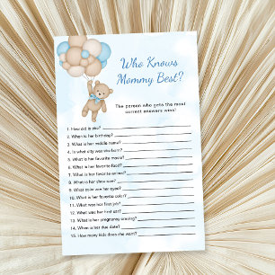 Papier Jeu de l'ours en peluche qui connaît le mieux Mama