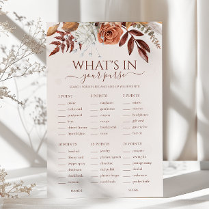 Papier Jeu de mariage Boho Floral Qu'est-ce qu'il y a dan