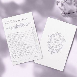 Papier Jeu de mariage classique lavande française 