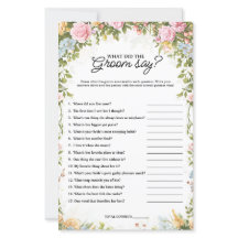 Jeu de mariage de jardin : Qu'a dit le marié ?