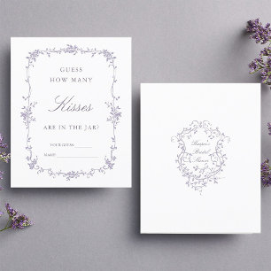 Papier Jeu de mariage 'Devinez combien' à la lavande clas