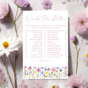 Papier Jeu de mariage 'Fleur des champs : Préfèrerait-ell