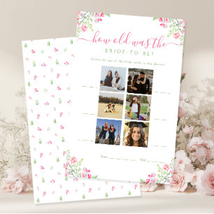 Papier Jeu de mariage floral Quel âge avait la future mar