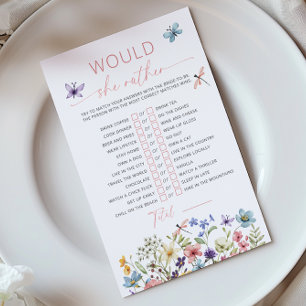Papier Jeu de mariage papillon fleur sauvage 'Would She R