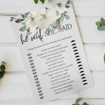 Jeu De Mariée Il A Dit Qu'Elle A Dit Ivory White
