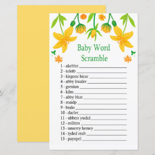 Papier jeu de mots mêlés Narcissus Baby