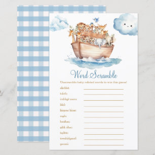 Papier Jeu de mots mêlés pour Baby Shower avec l'arche de