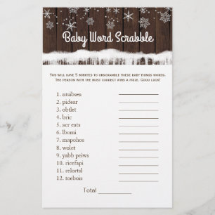 Papier Jeu de mots mêlés pour bébé Comptine Jeux de baby 