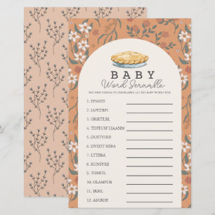 Papier Jeu de mots mêlés pour bébé Fleur d'orange Chéri P