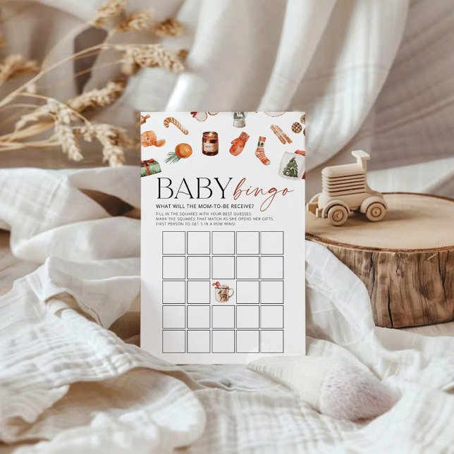 Papier Jeu de Noël d'hiver Baby shower BINGO (Créateur téléchargé)