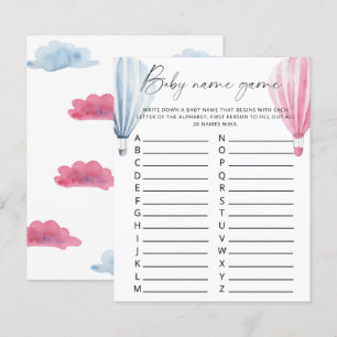 Papier Jeu de nom de bébé - révélation du sexe
