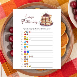 Papier Jeu de Pictionary avec des emojis pour baby shower