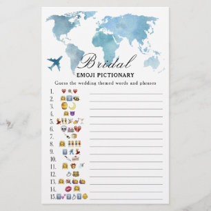 Papier Jeu de Pictionary d'Emoji pour enterrement de vie