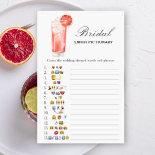 Papier Jeu de Pictionary Emoji Baby Shower Cocktail