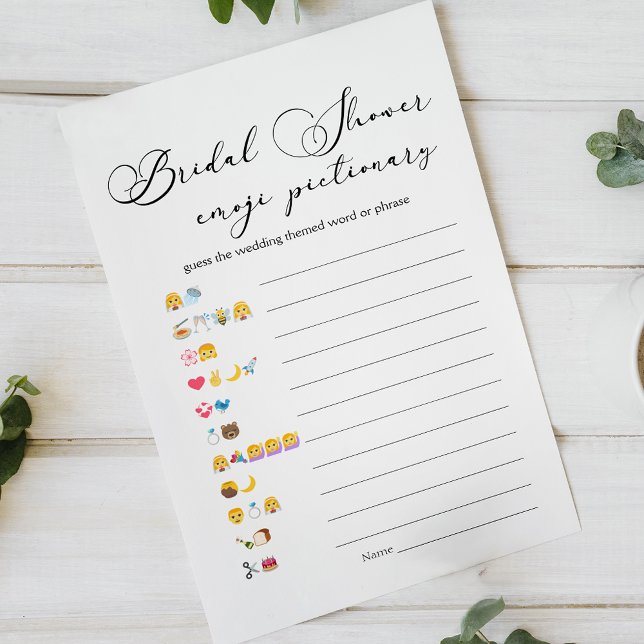 Papier Jeu de Pictionary Emoji de script simple moderne n (Créateur téléchargé)