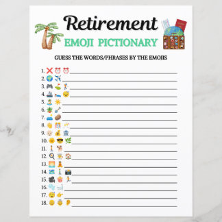 Papier Jeu de Pictionary Emoji pour la retraite