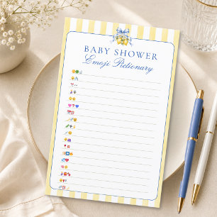 Papier Jeu de Pictionary pour Baby Shower avec Émoticônes