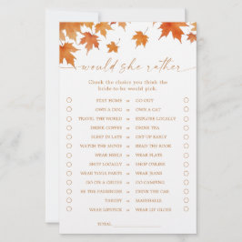 Papier Jeu de 'Plutôt Elle' pour une Baby Shower d'Automn