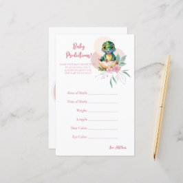 Papier Jeu de prédiction floral à l'éclosion d'un bébé al