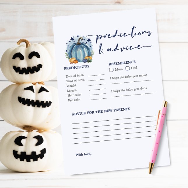 Papier Jeu de prédictions de Baby shower petit garçon Cit (Créateur téléchargé)