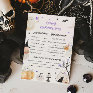 Papier Jeu de prédictions de bébé de l'Halloween violet p
