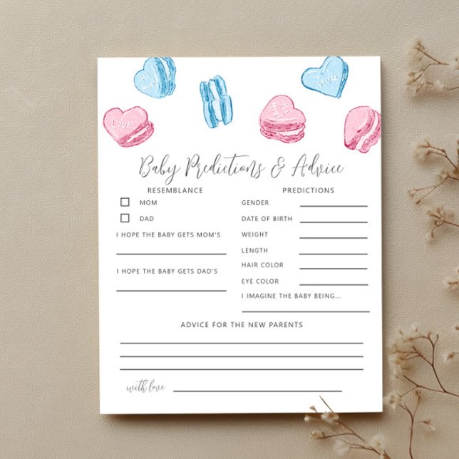Papier Jeu de prédictions de bébé révélateur de genre (Créateur téléchargé)
