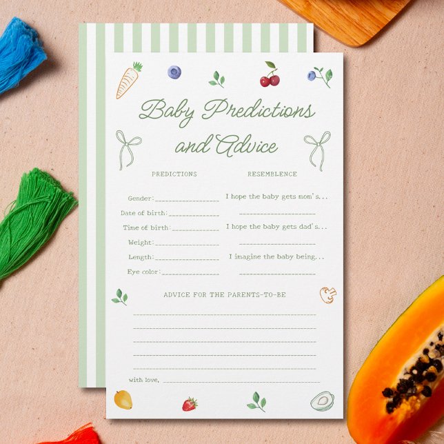 Papier Jeu de prédictions du Baby shower agricole (Créateur téléchargé)