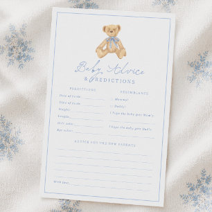 Papier Jeu de prédictions et de conseils pour Baby Shower