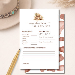 Papier Jeu de prédictions et de conseils pour Baby Shower