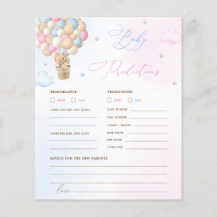 Papier Jeu de prédictions et de conseils pour bébé de l'o