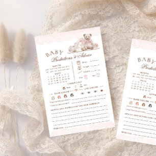 Papier Jeu de prédictions pour Baby Shower sur le thème d