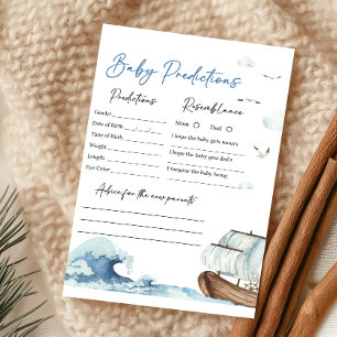 Papier Jeu de prédictions pour bébé à la douche de bébé s