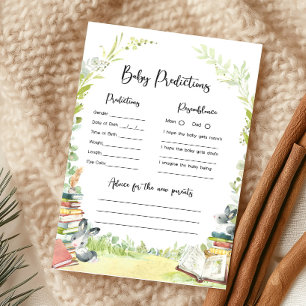 Papier Jeu de prédictions pour bébé à la douche Nouveau C