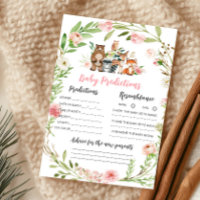 Jeu de prédictions pour bébé avec fleurs roses et