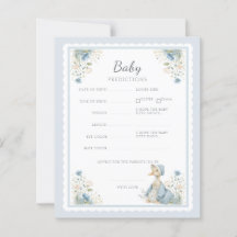 Jeu de Prédictions pour Bébé Fille au Thème Oie et