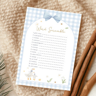 Papier Jeu de prix de Baby Shower pour un Fou Rigolo à Ca