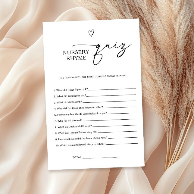 Papier Jeu de quiz de comptines (Créateur téléchargé)