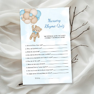 Papier Jeu de quiz sur les comptines de Teddy Bear