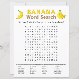Papier Jeu de recherche Banana Word