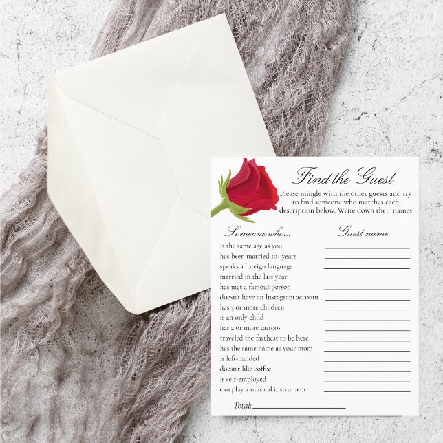 Papier Jeu de recherche de l'invité pour la douche de mar (Créateur téléchargé)