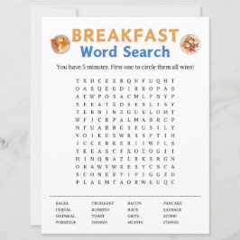 Papier Jeu de recherche de mot petit-déjeuner